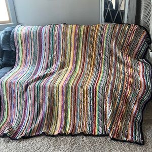 🌈Large handmade crochet blanket! 🌈